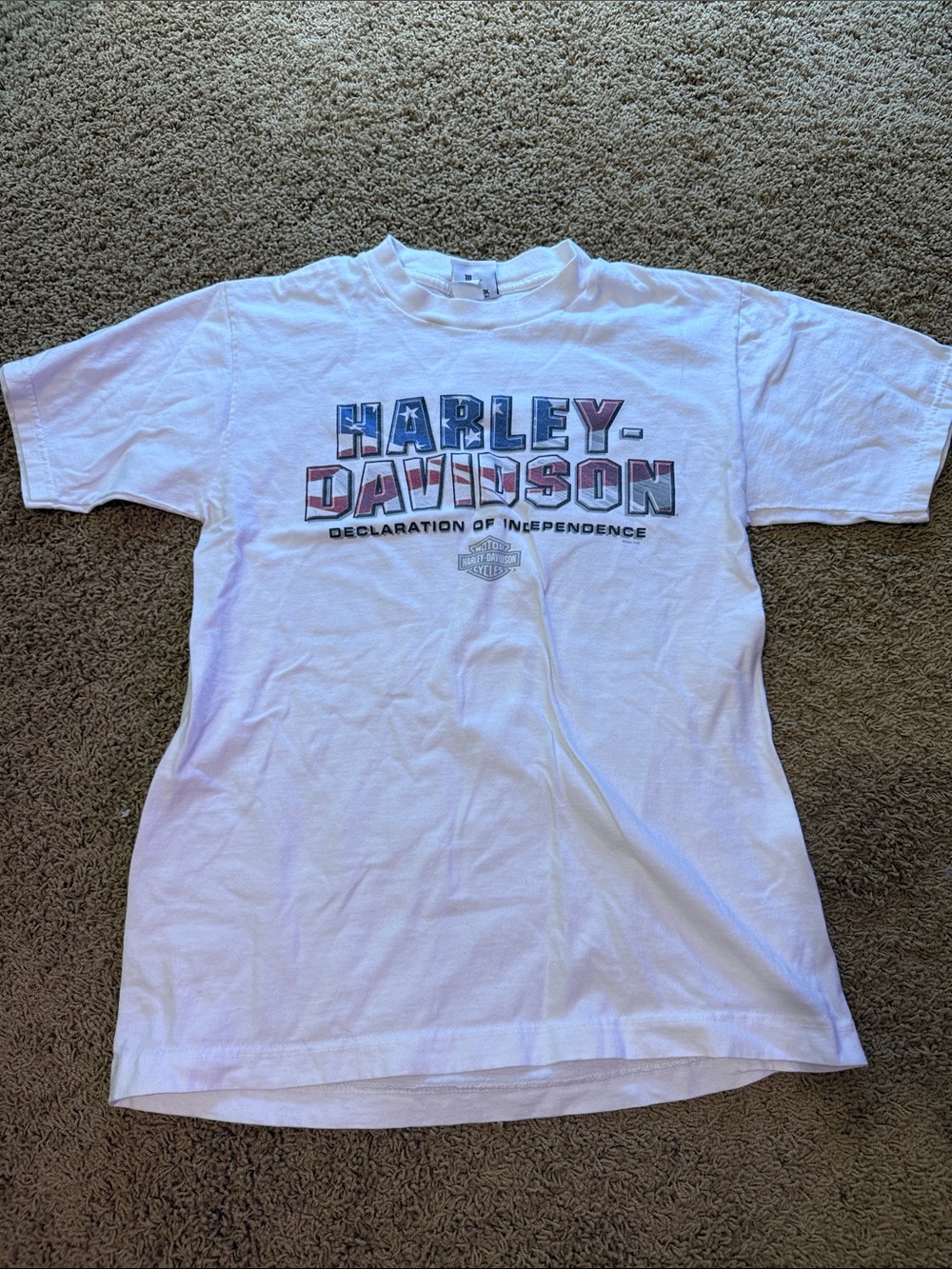 Harley-Davidson White Patriotic Logo Tee